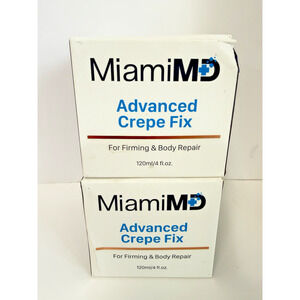 NEW Miami MD Advanced Crepe Fix Cream Firming Body Repair 120ml 4 oz SEALED X 2